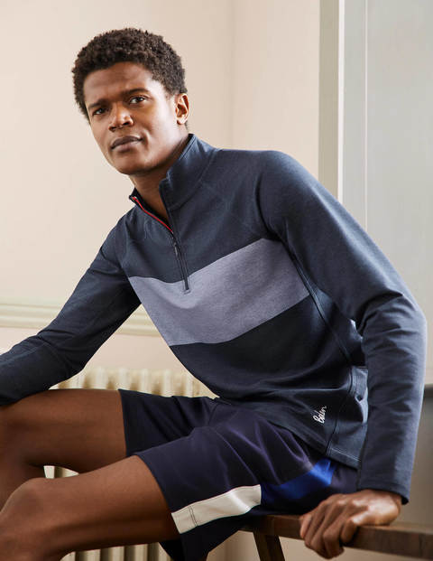 Active Half-Zip Top - Navy Colour block Active Half-Zip Top - Navy Colour block