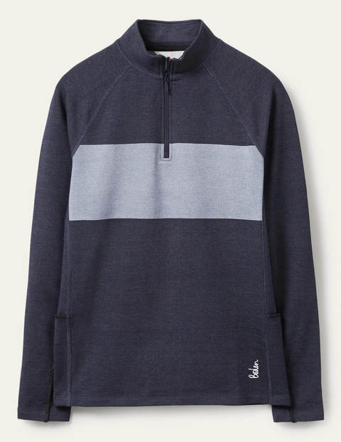 Active Half-Zip Top - Navy Colour block Active Half-Zip Top - Navy Colour block