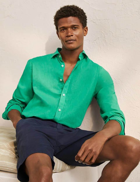 Linen Cotton Shirt - Sea Green