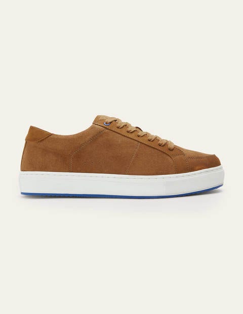 mens brown leather plimsolls