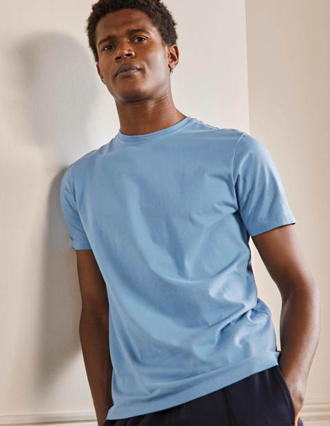 Klassisches Baumwoll-T-Shirt - Flechtenblau Klassisches Baumwoll-T-Shirt - Flechtenblau