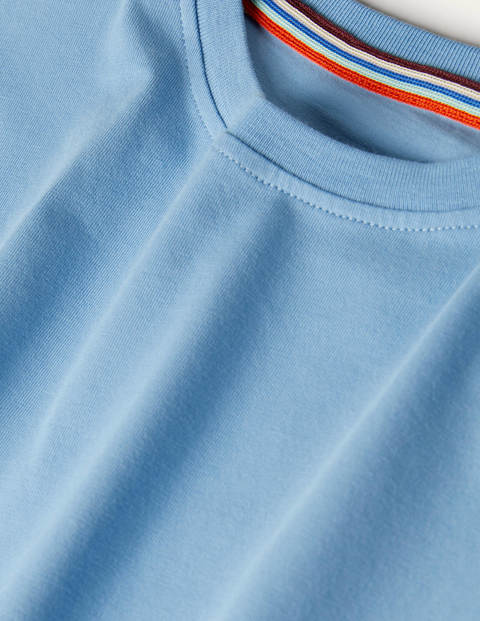 Klassisches Baumwoll-T-Shirt - Flechtenblau Klassisches Baumwoll-T-Shirt - Flechtenblau