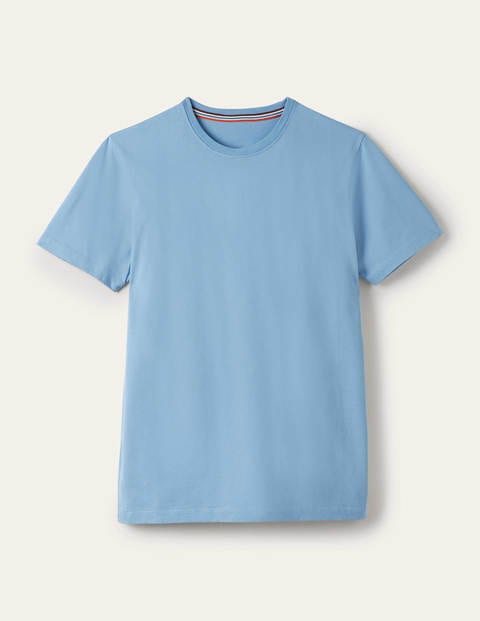 Klassisches Baumwoll-T-Shirt - Flechtenblau Klassisches Baumwoll-T-Shirt - Flechtenblau