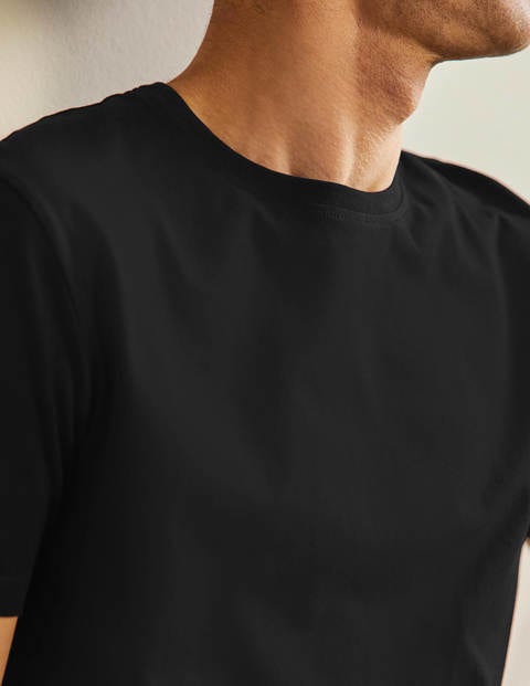 Klassisches Baumwoll-T-Shirt - Schwarz Klassisches Baumwoll-T-Shirt - Schwarz