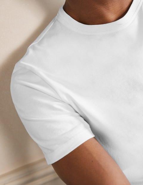 Klassisches Baumwoll-T-Shirt - Weiß Klassisches Baumwoll-T-Shirt - Weiß