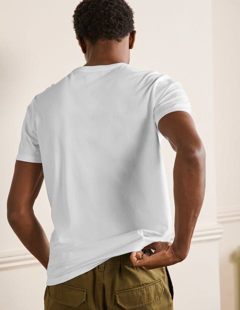 Klassisches Baumwoll-T-Shirt - Weiß Klassisches Baumwoll-T-Shirt - Weiß