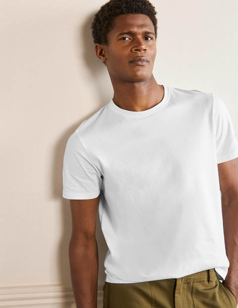 Klassisches Baumwoll-T-Shirt - Weiß Klassisches Baumwoll-T-Shirt - Weiß