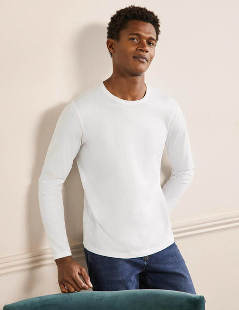 Long Sleeve Washed T-shirt - White Long Sleeve Washed T-shirt - White