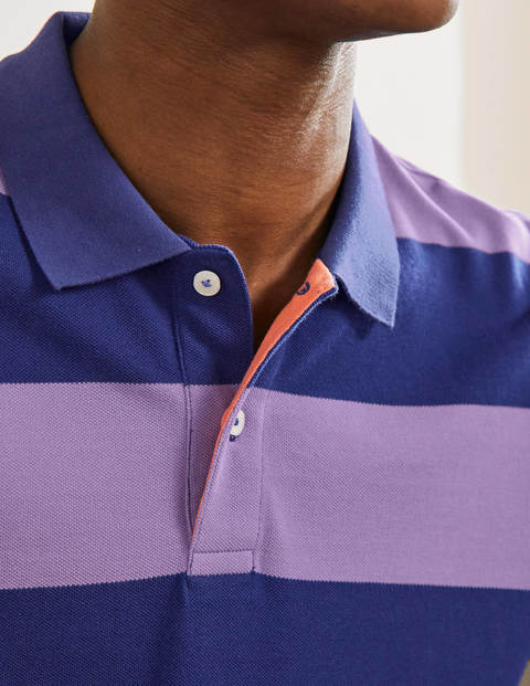 Piqué Polo Shirt - Violet/ Presidential Stripe