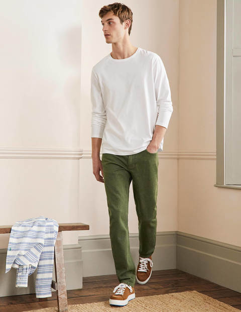 Straight Leg Jeans - Khaki Green