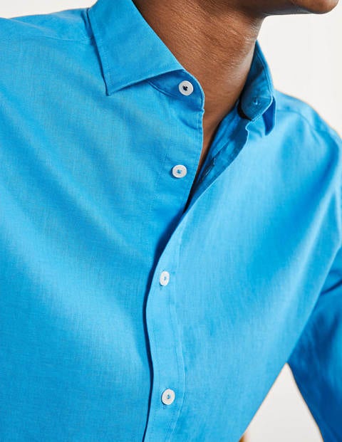 Cutaway Collar Linen Shirt - Blithe