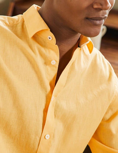 Linen Cotton Shirt - Cornsilk Yellow