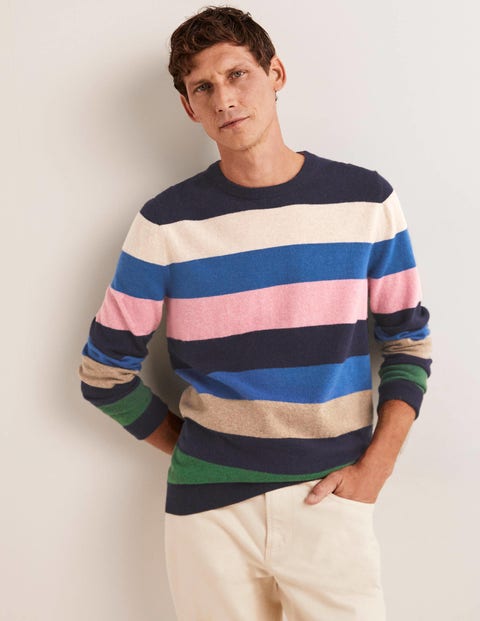Lambswool Crew Neck - Multi Stripe 