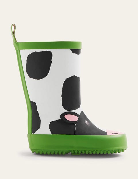 Wellies (B.Boys) - Ivory/Black Cow 
