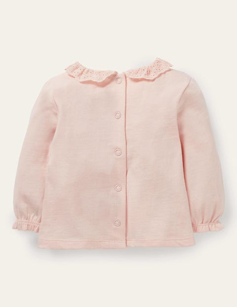 Long-Sleeved Broderie T-shirt - Provence Dusty Pink