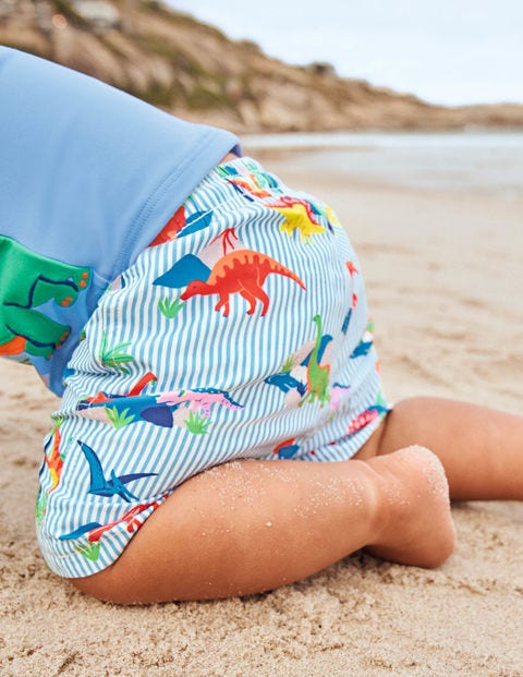 Swim Shorts - Surfboard Blue, Dino Scene | Boden AU