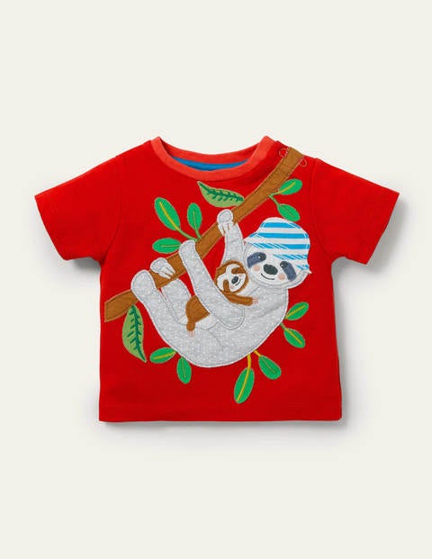 Appliqué Jersey T-shirt - Strawberry Sloths
