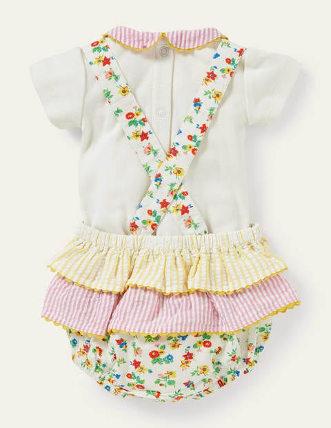 Printed Romper and body set - Ivory Patchwork Floral