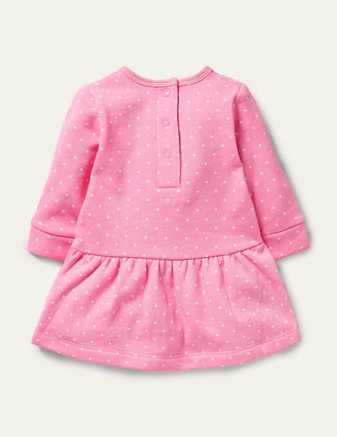 Cosy Sweatshirt Dress - Bright Petal Pin Spot Animals Cosy Sweatshirt Dress - Bright Petal Pin Spot Animals