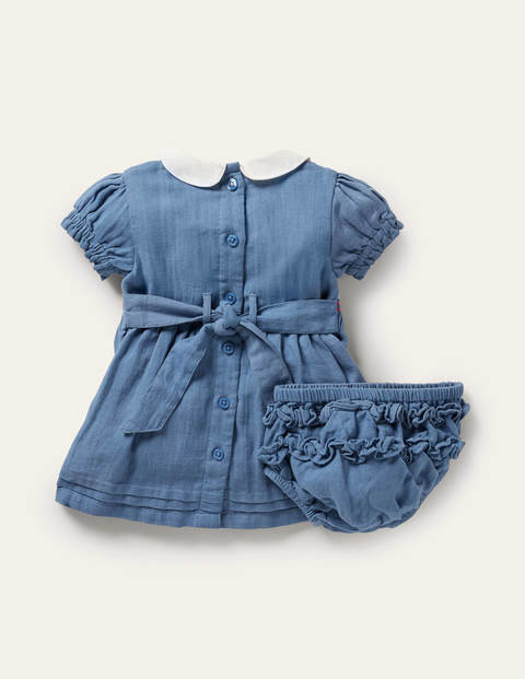 Puff Sleeve Nostalgic Dress - Elizabethan Blue Farm Animals Puff Sleeve Nostalgic Dress - Elizabethan Blue Farm Animals