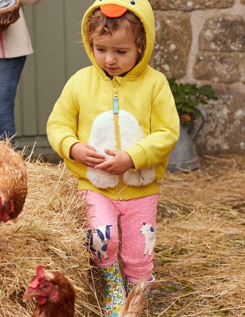 Pantalon en jersey à appliqué - Animaux petits pois rose pétale Pantalon en jersey à appliqué - Animaux petits pois rose pétale