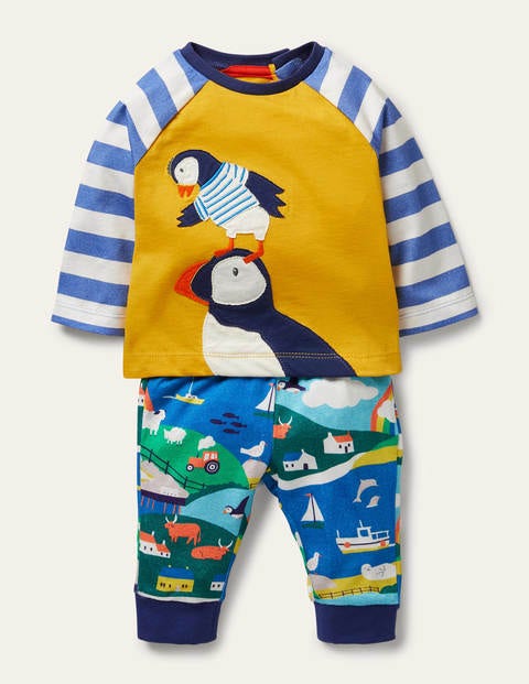 Appliqué Jersey Playset - Multi Coastal Scene Appliqué Jersey Playset - Multi Coastal Scene