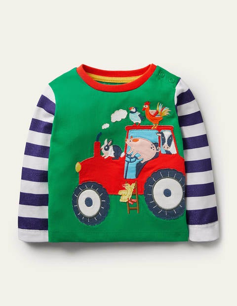 T-shirt à grand appliqué - Tracteur poivron vert T-shirt à grand appliqué - Tracteur poivron vert
