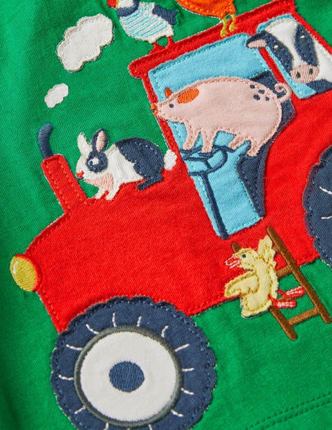 T-shirt à grand appliqué - Tracteur poivron vert T-shirt à grand appliqué - Tracteur poivron vert