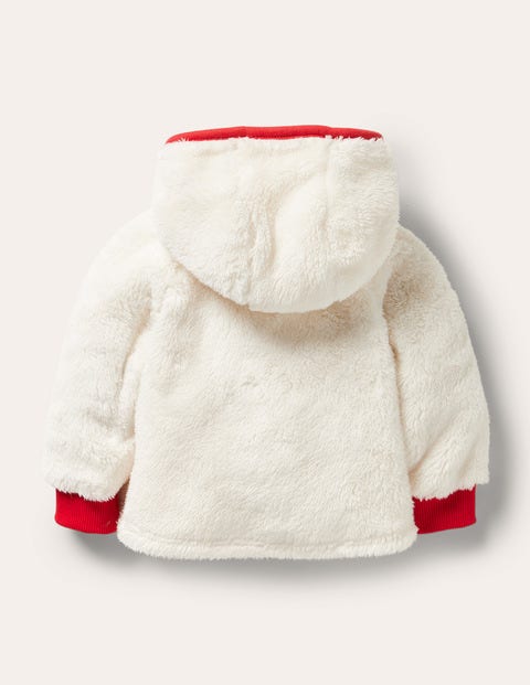Hooded Soft Borg Jacket - Oatmeal Hooded Soft Borg Jacket - Oatmeal