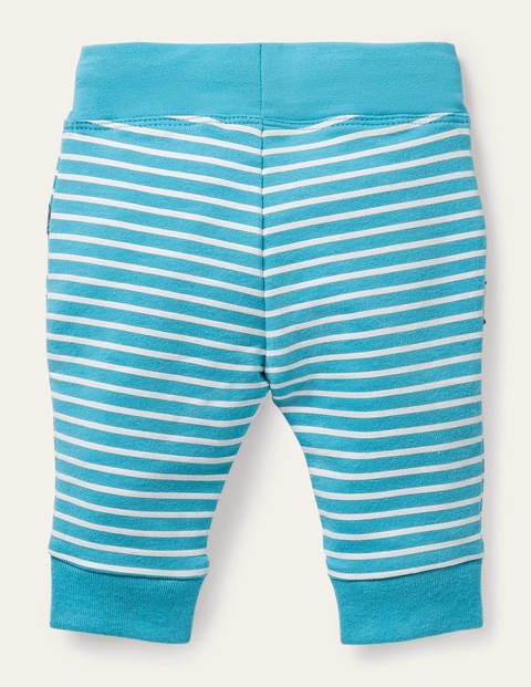 Appliqué Jersey Trousers - Ivory/Aqua Puffins Appliqué Jersey Trousers - Ivory/Aqua Puffins