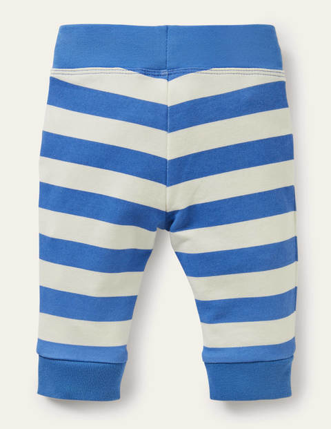 Appliqué Jersey Trousers - Blue/Ivory Space Animals