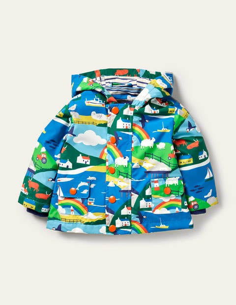 3-in-1 Printed Jacket - Multi Coastal Scene 3-in-1 Printed Jacket - Multi Coastal Scene