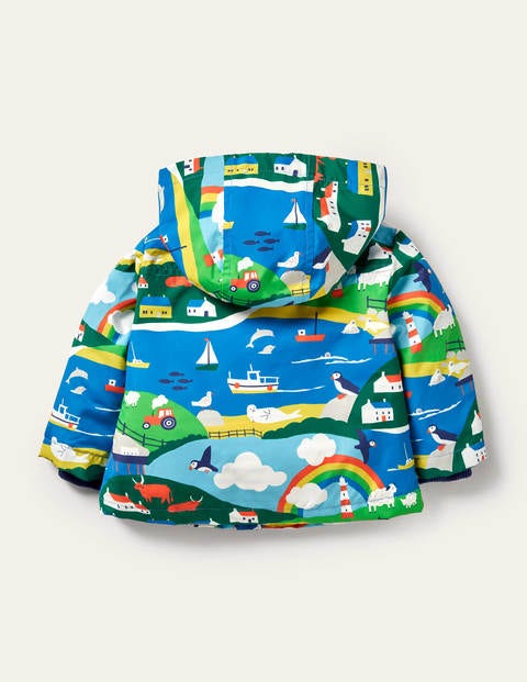 3-in-1 Printed Jacket - Multi Coastal Scene 3-in-1 Printed Jacket - Multi Coastal Scene