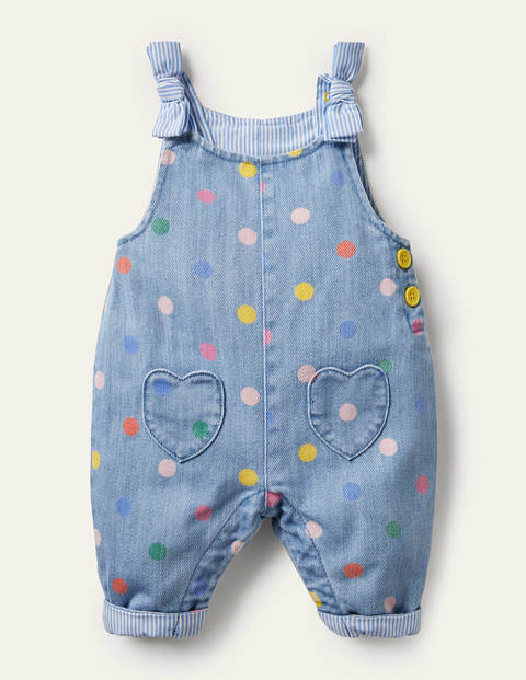 Latzhose mit bunten Tupfen - Faux-Uni, Bunte Tupfen Latzhose mit bunten Tupfen - Faux-Uni, Bunte Tupfen