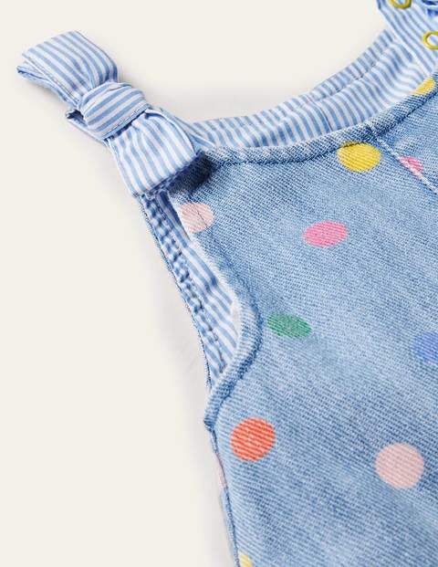 Latzhose mit bunten Tupfen - Faux-Uni, Bunte Tupfen Latzhose mit bunten Tupfen - Faux-Uni, Bunte Tupfen
