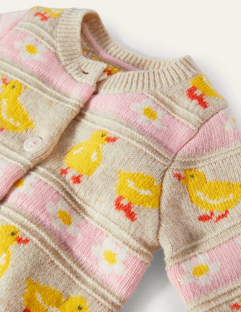 Fair Isle Knitted Cardigan - Sweetcorn Chicks Fair Isle Knitted Cardigan - Sweetcorn Chicks