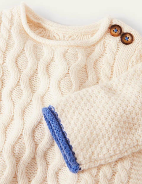Cable Knitted Jumper - Ecru Marl Cable Knitted Jumper - Ecru Marl
