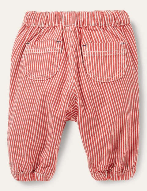 Stripy Trousers - Ivory/Strawberry Tart Ticking