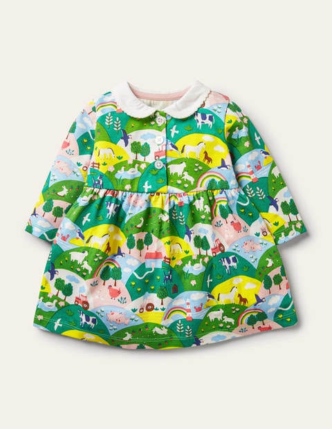 Jersey Collared Dress - Multi Coastal Farm Jersey Collared Dress - Multi Coastal Farm
