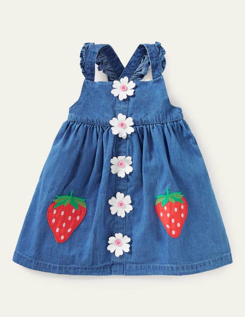 Button-up Woven Dress - Bright Bluebell Daisy