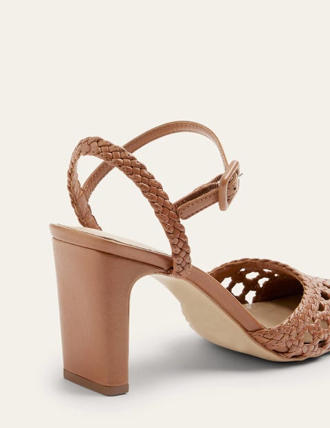 Ellie Woven Leather Courts - Tan