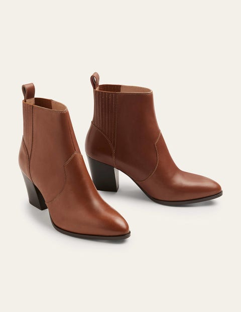 Western Ankle Boot - Tan