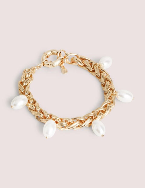 Chunky Chain Pearl Bracelet