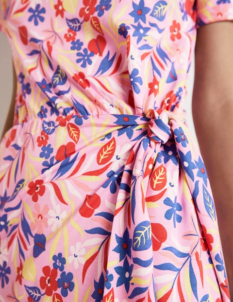 Amanda Jersey Midi Dress - Bonbon, Tropic Foliage