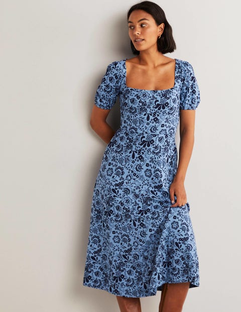 Short Sleeve Jersey Midi Dress 