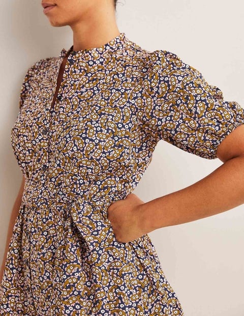 Tiered Shirt Dress - Citronelle, Petal Paisley
