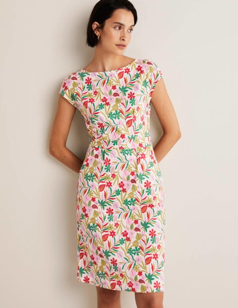 Florrie Jersey Dress - Multi, Tropic Foliage