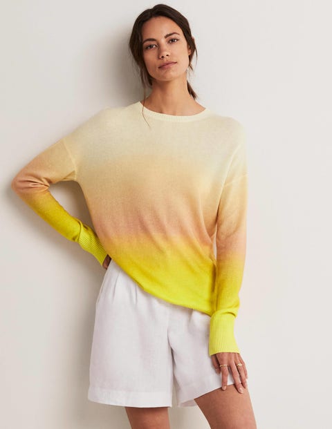 Margot Cashmere Jumper - Pink/Yellow Ombre