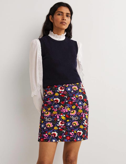 Jersey A-Line Mini Skirt