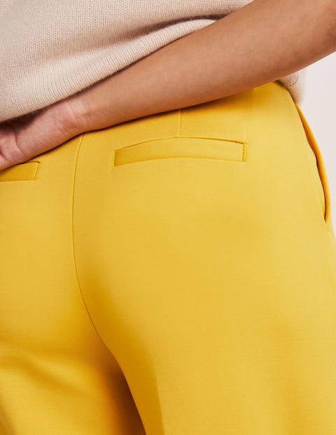 Jersey Wide Leg Culottes - Honeycomb Yellow